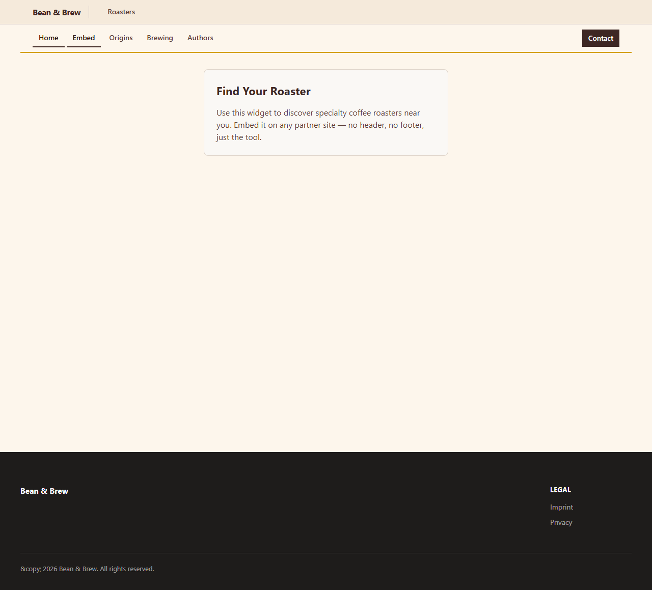 Raw layout with no header or footer